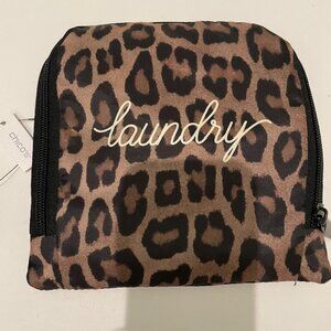 Chico's Leopard Print Nylon Laundry Travel Bag